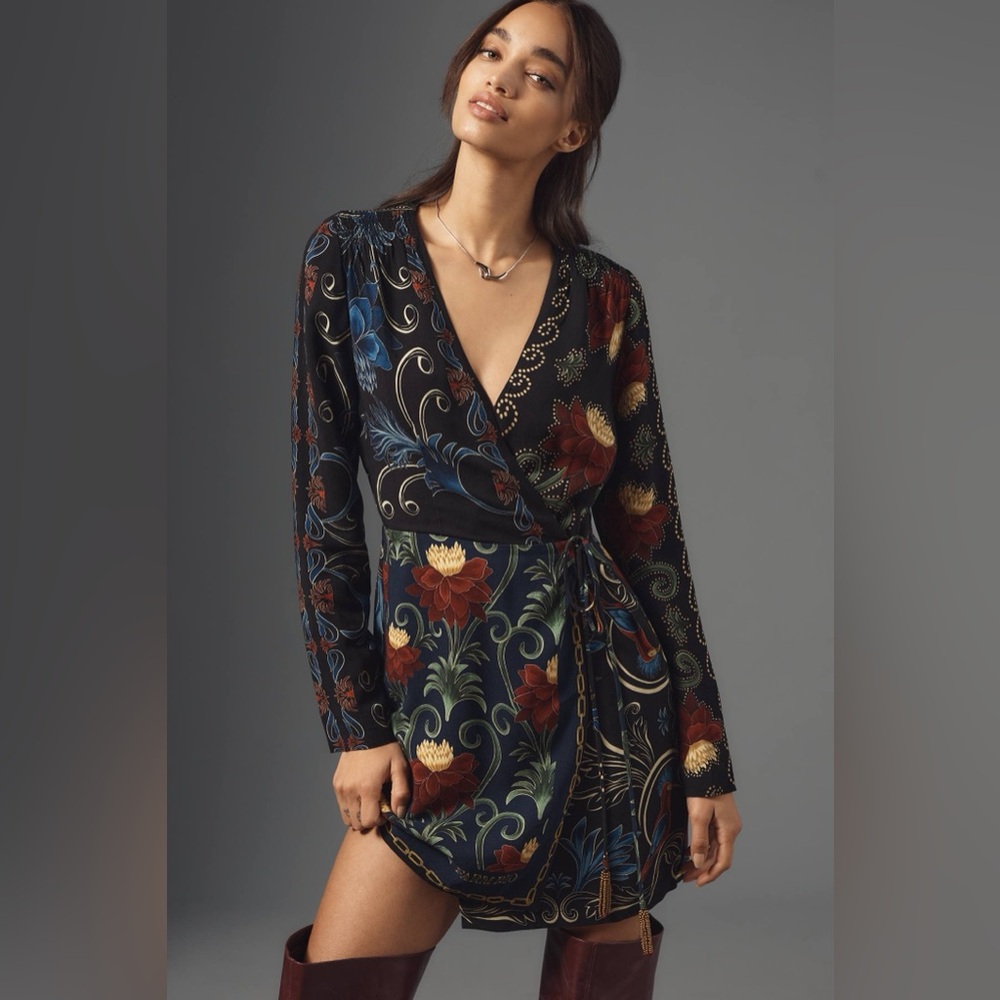 FARM RIO | Floral Wrap Dress